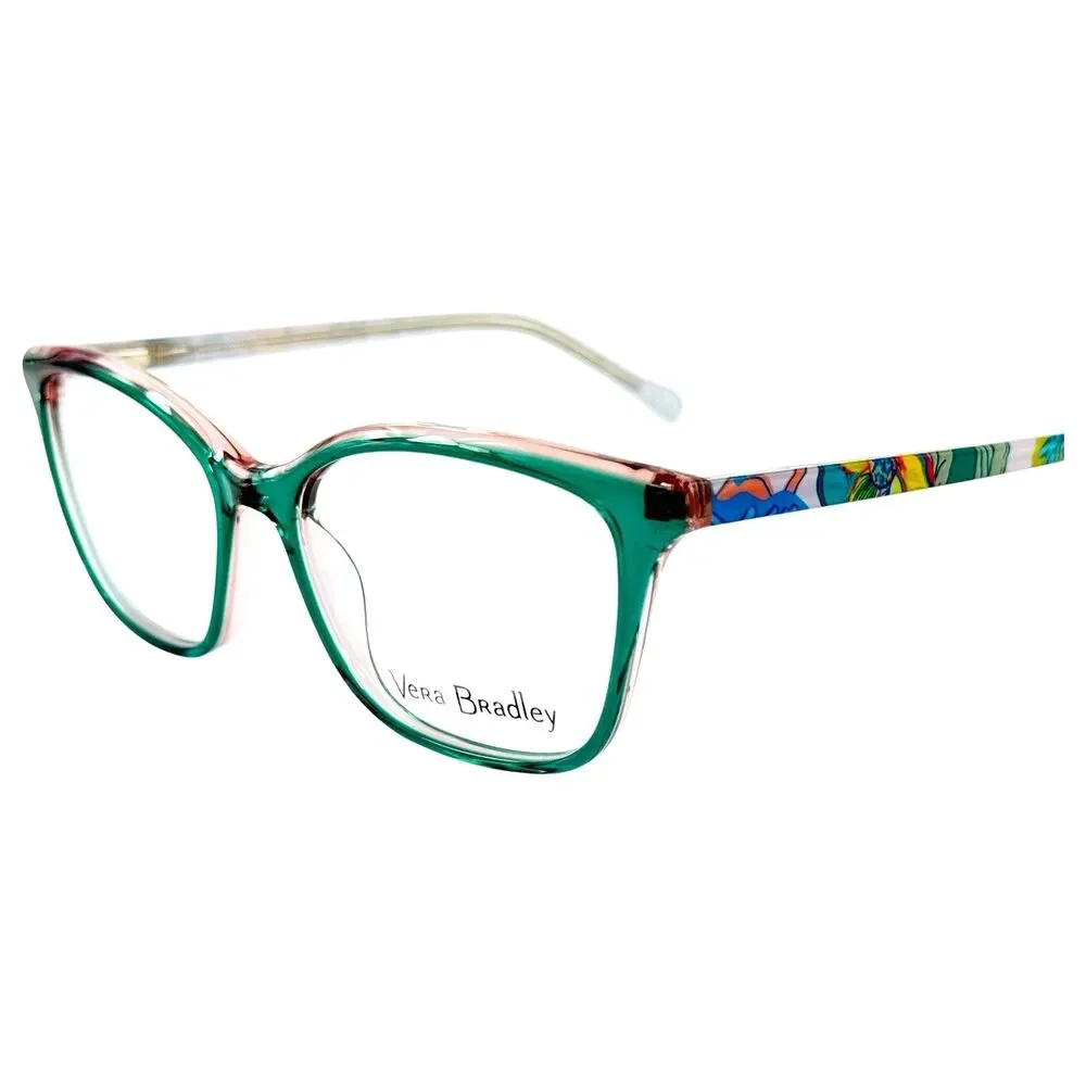 Vera Bradley Sage Womens Plastic Eyeglass Frame Rain Forest Fauna 51-16